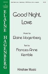 Good Night, Love SATB choral sheet music cover